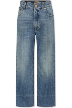 Gucci Straight-Leg-Jeans mit Tragefalten