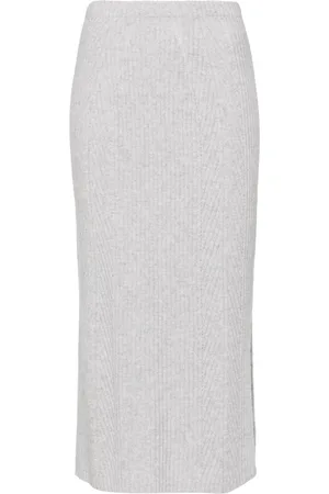 Twin-Set Gerippter Lurex-Strickrock