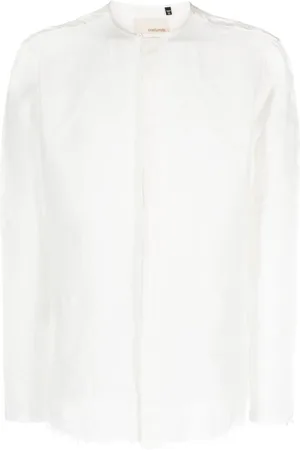 COSTUMEIN Leinenhemd mit ausgefranstem Detail