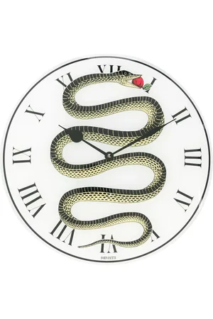 FORNASETTI Wanduhr mit Schlangen-Print