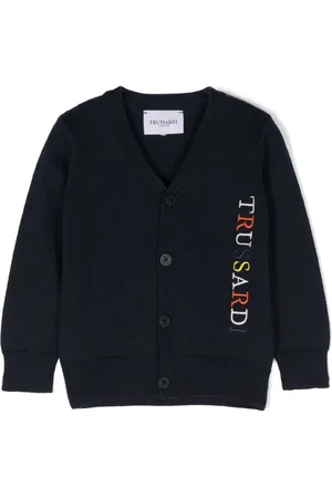 Trussardi Cardigan mit Logo-Stickerei