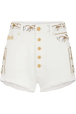 Paco rabanne Bestickte Jeans-Shorts