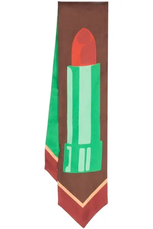 Gucci Seidenschal mit Lippenstift-Print