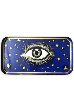 Les-Ottomans Tablett mit Augen-Motiv