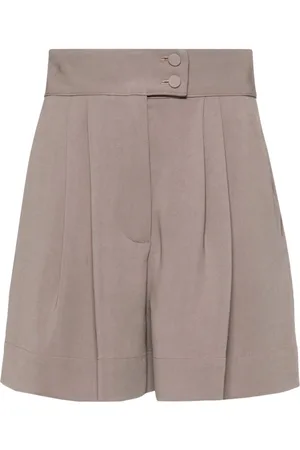 Styland Hoch sitzende Shorts mit Falten