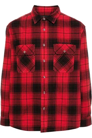 Purple Brand Kariertes Flanellhemd
