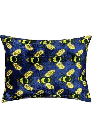 Les-Ottomans Kissen aus Samt mit Bienen (50cm x 40cm)