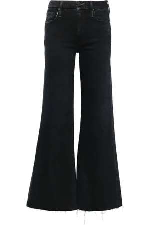 Mother Halbhohe The Roller Fray Bootcut-Jeans