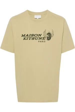 Maison Kitsuné T-Shirt mit Racing Wheels-Print