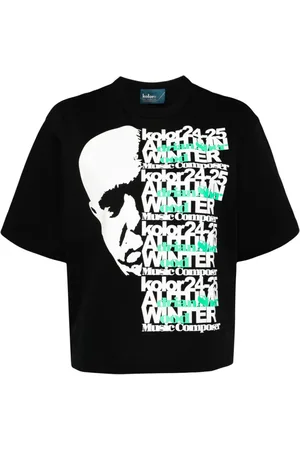 Kolor X On-U Sound T-Shirt mit Gesicht-Print