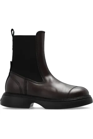 Ganni Knöchelhohe Lederstiefel