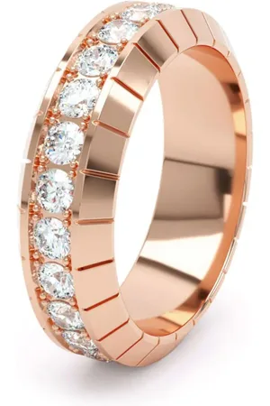 LOEV 18kt Eternity Rotgoldring mit Diamant