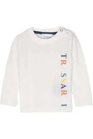 Trussardi Sweatshirt mit beflocktem Logo