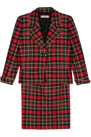 Saint Laurent 1980s Anzug mit Schottenkaro