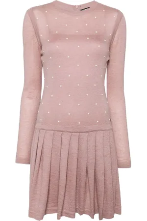 CHANEL 2000s Strickkleid mit Perlenverzierung