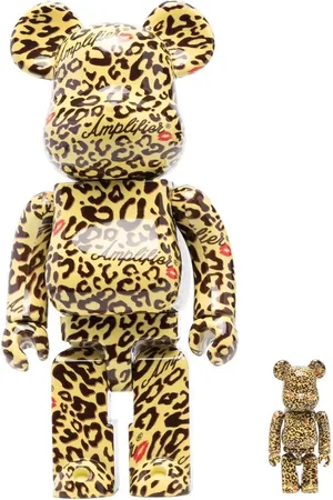 MEDICOM TOY Amplifier BE@RBRICK 100% und 400% Figuren-Set mit Leoparden-Print