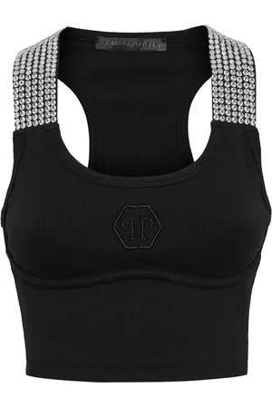Philipp Plein Cropped-Top mit Kristallen