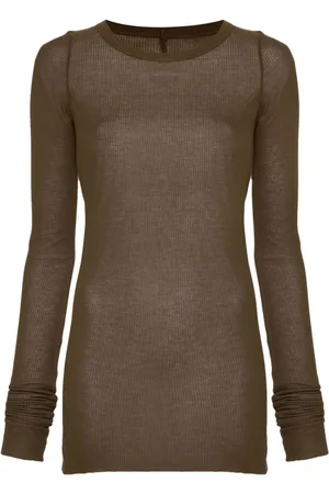 Rick Owens Geripptes Rib LS T T-Shirt
