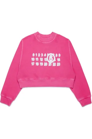 Maison Margiela Cropped-Sweatshirt mit Numbers-Print