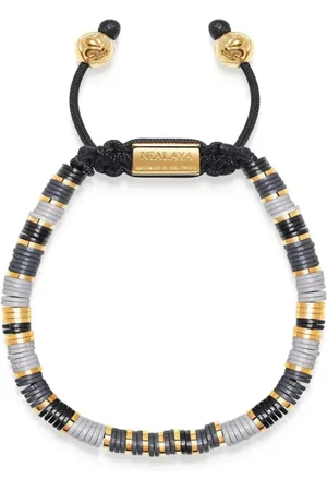 Nialaya Perlenarmband mit Logo-Schild