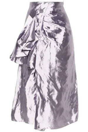 Maison Margiela Satin-Midirock mit drapiertem Detail