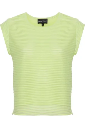 Emporio Armani Geripptes Tanktop aus Mesh