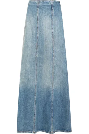 haikure Jeans-Midirock mit Ziernaht
