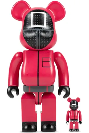 MEDICOM TOY X "Squid Game Guard (Square)" BE@RBRICK 100% und 400% Figuren-Set