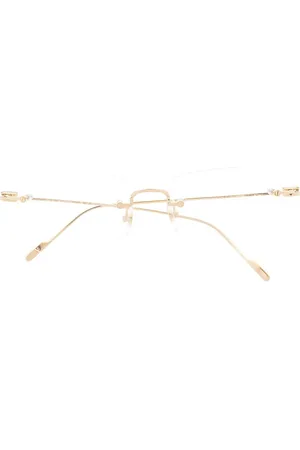 Cartier Eckige Brille mit 18kt Goldgestell