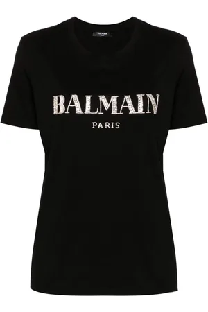 Balmain T-Shirt mit Kristallen