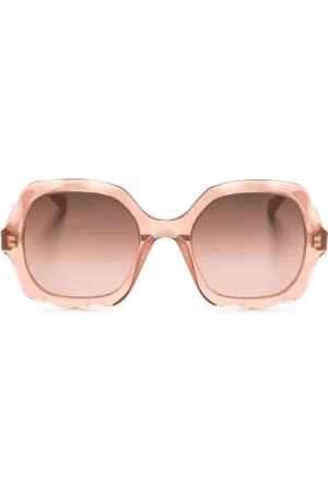 Chloé Scallop Sonnenbrille mit rundem Gestell
