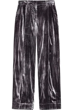 Ganni Gerade Hose mit Streifen