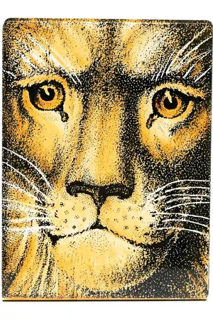 FORNASETTI Buchstützen mit Löwenkopf-Print