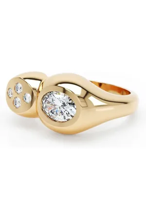LOEV Curve Rng aus recyceltem 18kt Gelbgold mit Diamant