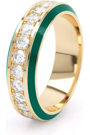 LOEV 18kt Eternity Gelbgoldring mit Diamant