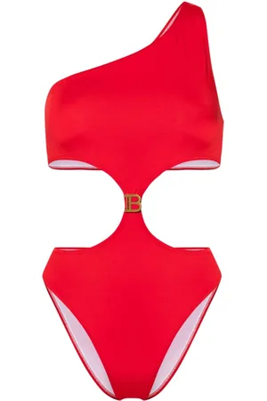 Balmain Cut-Out-Badeanzug mit B-Logo