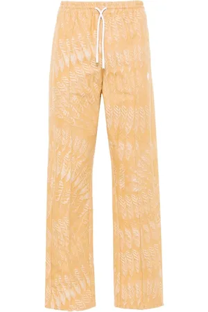 MARCELO BURLON AOP Feather Straight-Leg-Hose