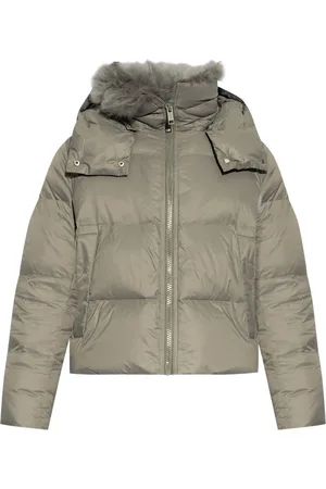 YVES SALOMON Gefütterte Jacke mit Shearling-Kragen