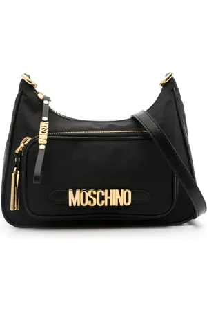 Moschino Schultertasche mit Logo-Schild