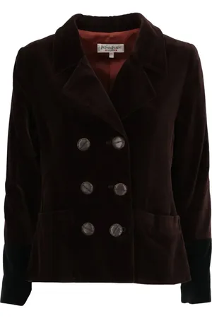 Saint Laurent 1990 doppelreihige Jacke aus Samt