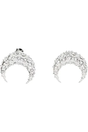 Marine Serre Kleiner Moon Ohrring mit Strass