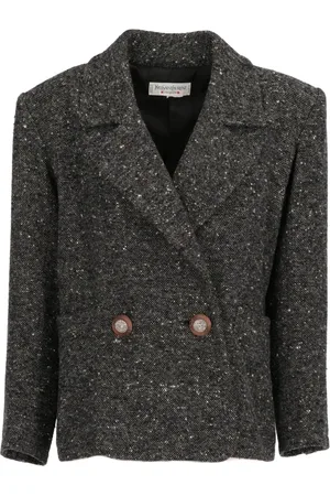Saint Laurent 1980 Jacke aus marmorierter Wolle