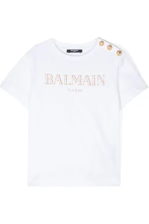 Balmain T-Shirt mit Glitter-Logo