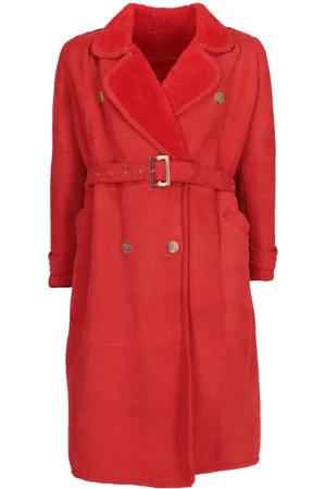 VALENTINO GARAVANI 1980 doppelreihiger Shearling-Mantel
