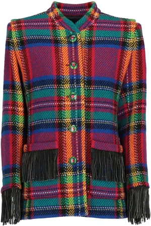 Saint Laurent 1980 Jacke mit Schottenkaro