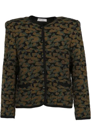 Saint Laurent 1980s Wolljacke aus Jacquard