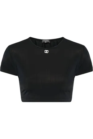 CHANEL 1990-2000 Cropped-T-Shirt