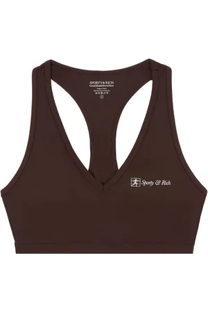 Sporty & Rich Runner Script Sport-BH miit V-Ausschnitt