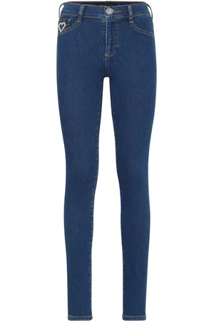 Philipp Plein Halbhohe Heart Skinny-Jeans