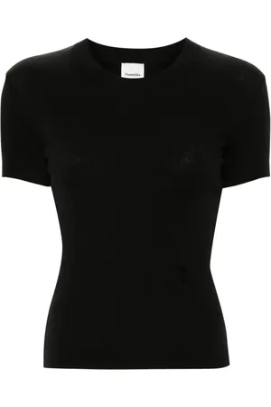 Nanushka Cropped-T-Shirt mit Logo-Stickerei